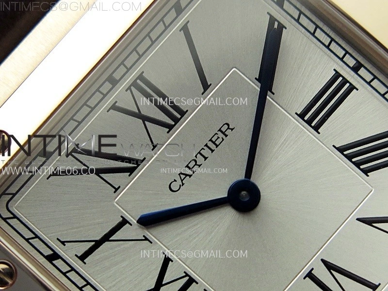 Santos Dumont 46.6mm RG F1F Best Edition Silver Dial on Brown Leather Strap Quartz